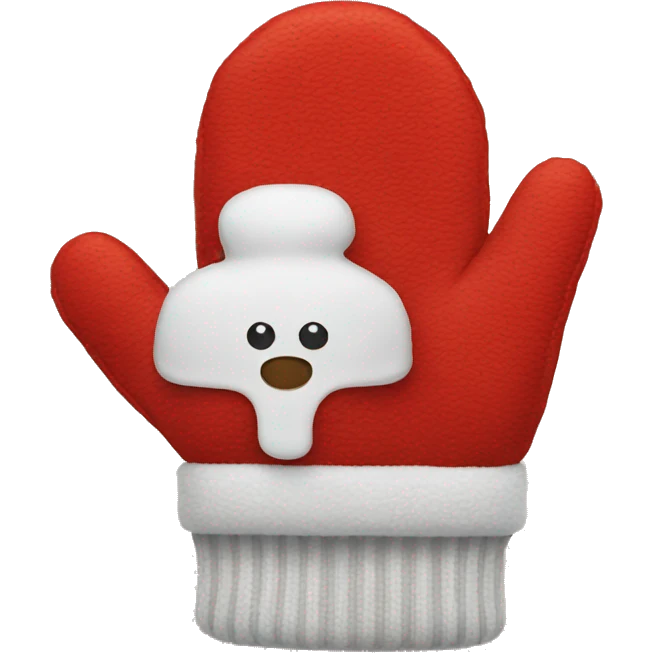 Red mittens emoji