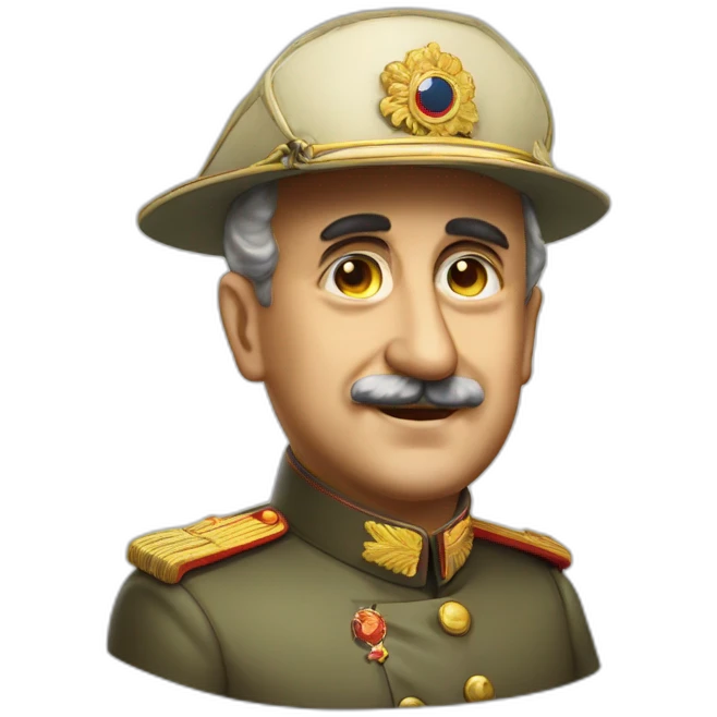 General Francisco Franco winking the eye emoji