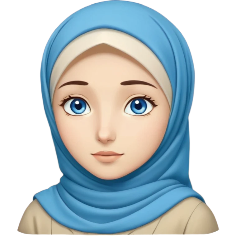 Turkish beautiful finish Konya girl blue eyes with full moon hijab dress and watching the moonlight sky on the ground  emoji
