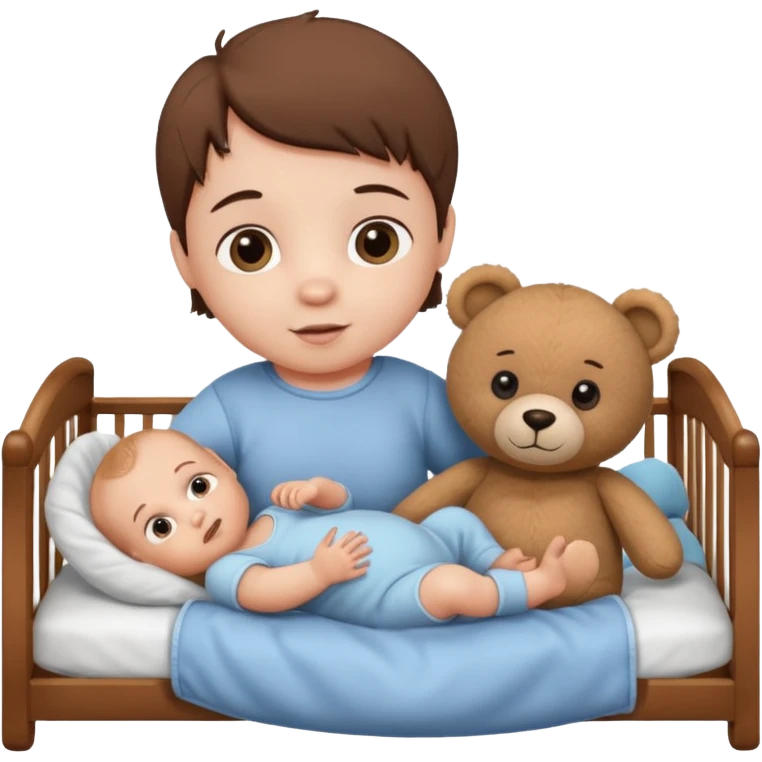 baby in bids with teddy bear







 emoji