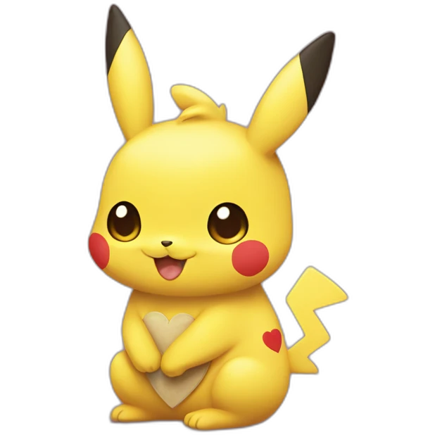 CutePikachuwithhearttail emoji