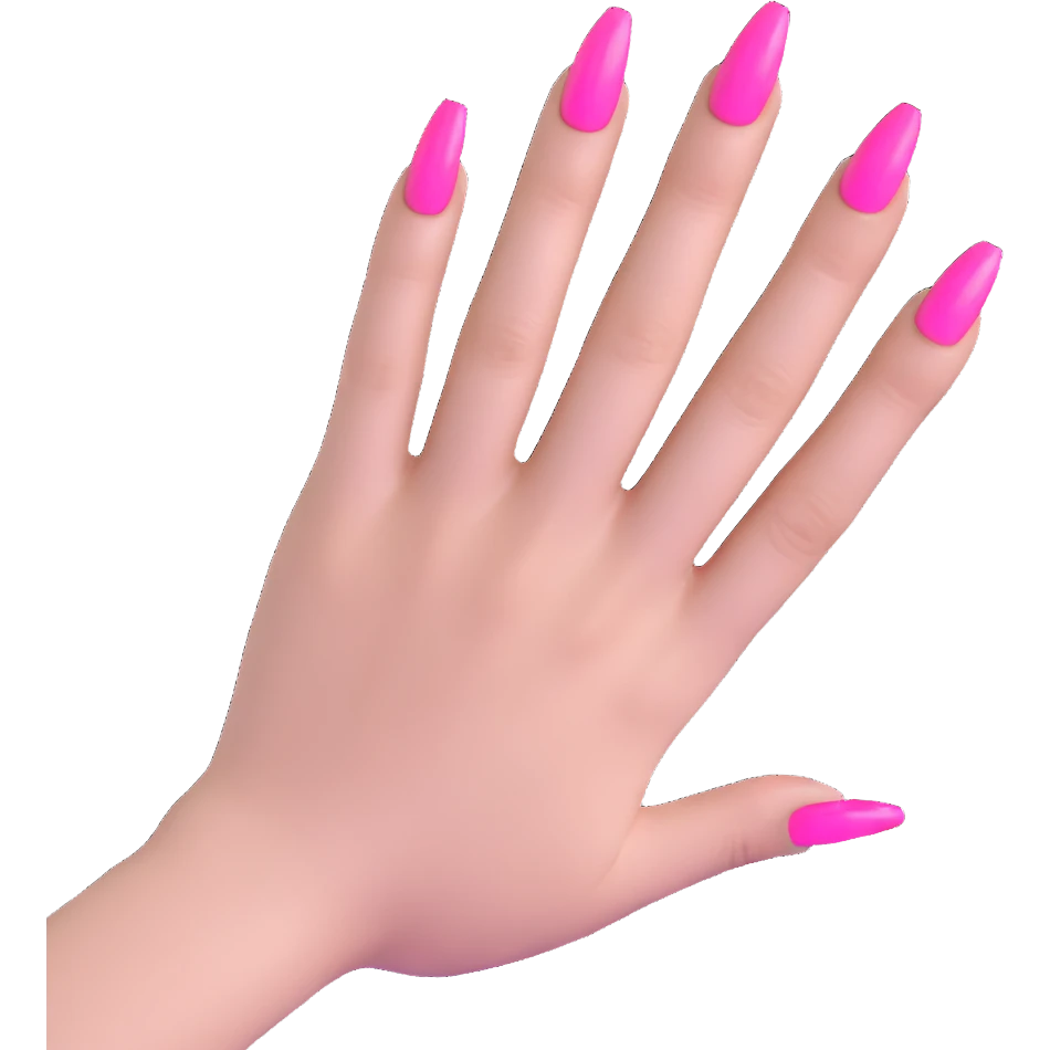hand with pink gothic nails emoji