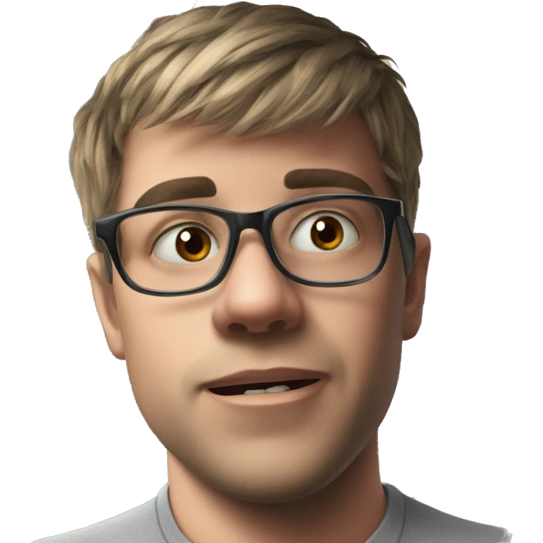 male with glasses portrait emoji