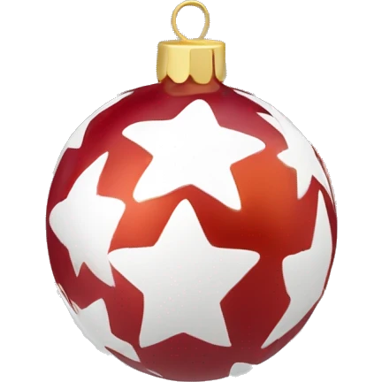 Red and white bauble emoji