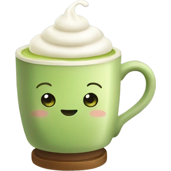 Cozy cup of matcha latte  emoji