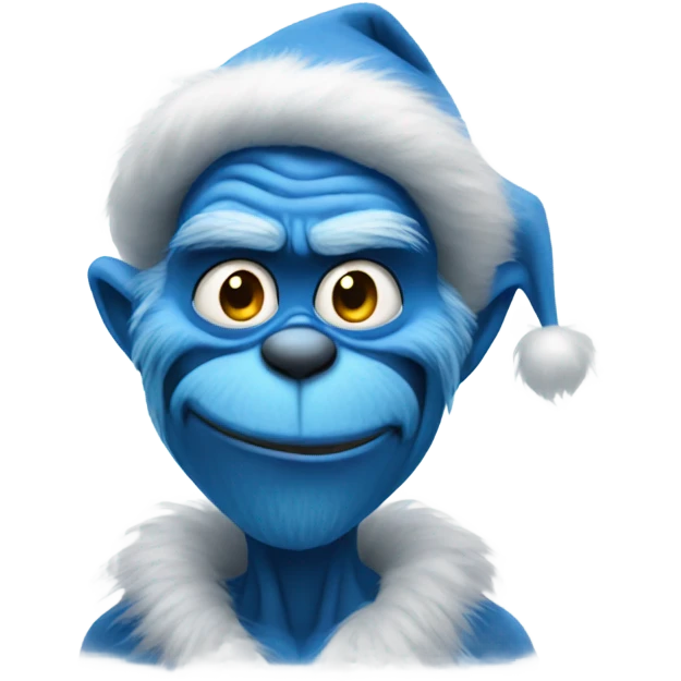 Blue grinch emoji