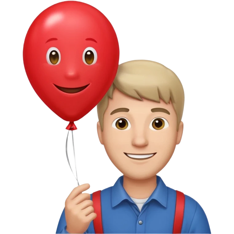 man with balloon emoji