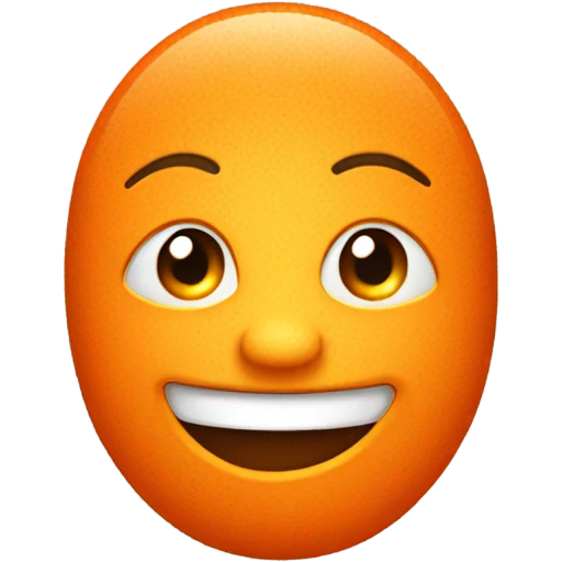 happy orange face emoji