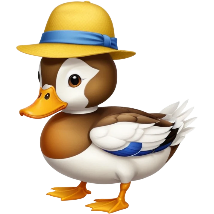 duck wearing a hat emoji