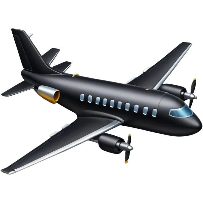 black plane emoji