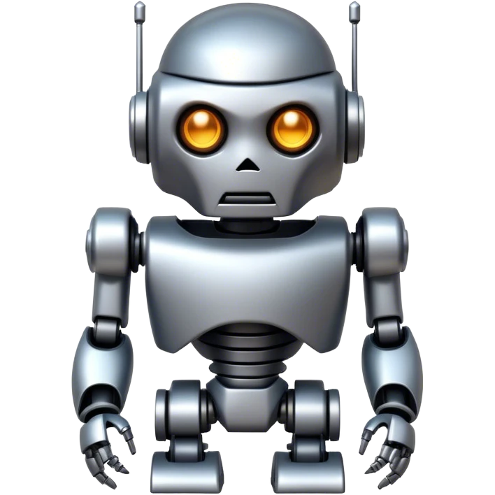 robot giving a menacing look emoji