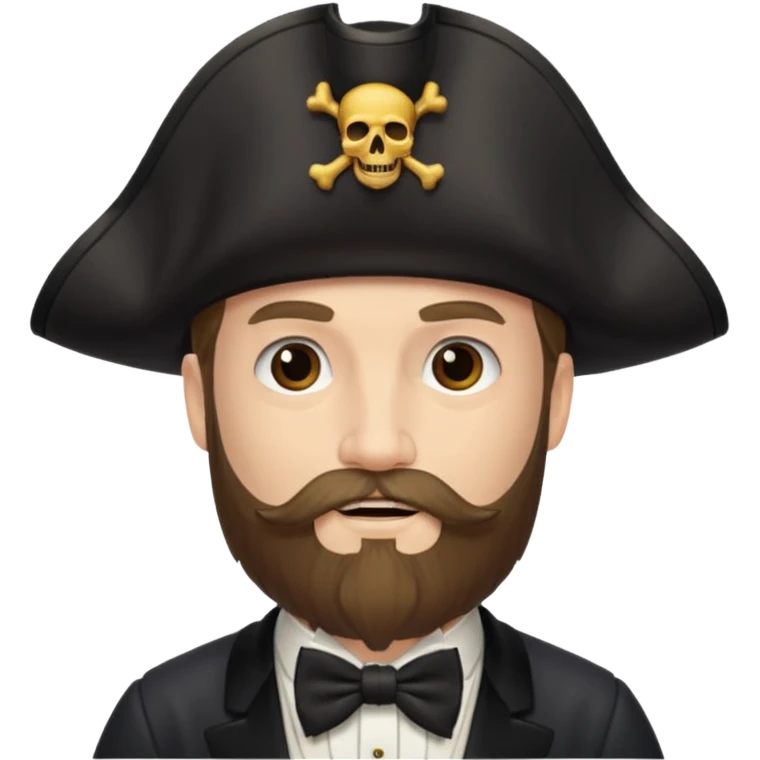pirate with long beard and bow tie emoji