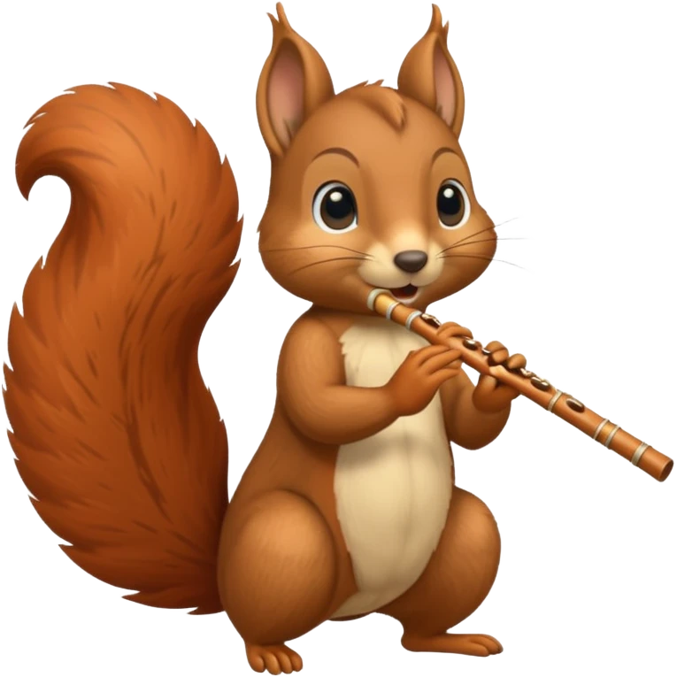 squirrel playing flute emoji