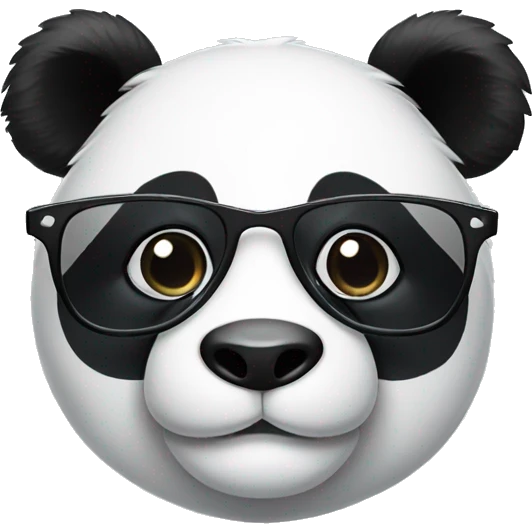 Panda with glasses  emoji