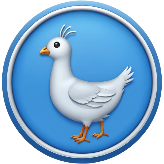 Emoji used in social media apps for verification white tick in blue design emoji