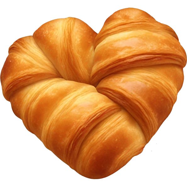 Croissant heart emoji