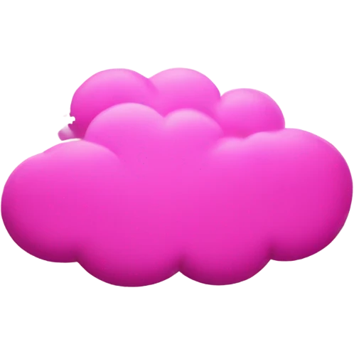 Hot pink cloud with clear snowflakes everywhere  emoji