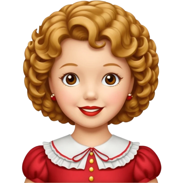 Shirley temple with a face emoji