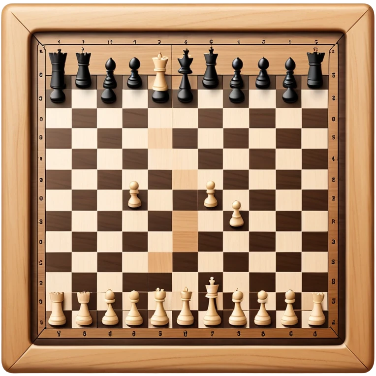 completely empty chess board with alternating black and white squares only, no chess pieces at all emoji