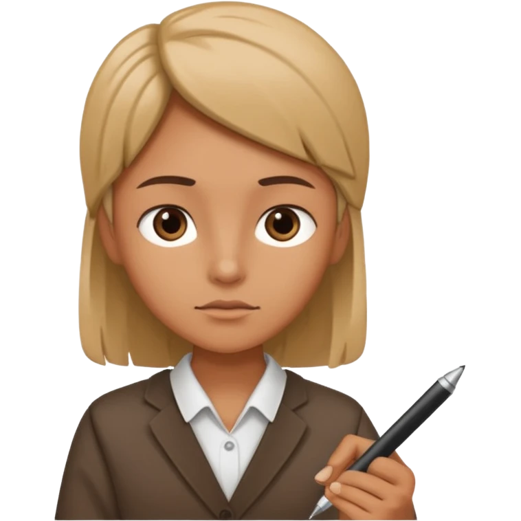 short form with pen near emoji