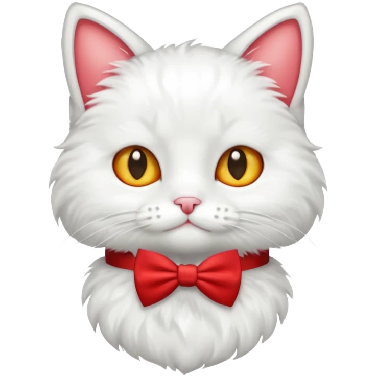 گربه ای ک رو سرش پاپیون قرمز داره emoji