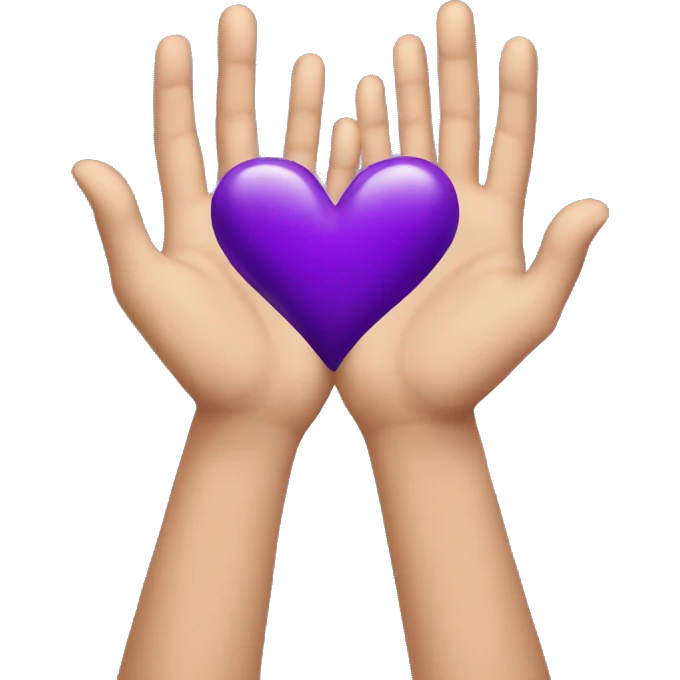 Purple Heart Hands emoji