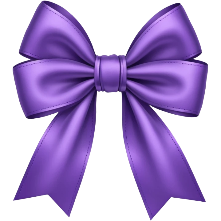 Purple bow emoji
