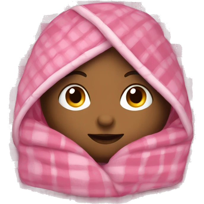 Pink ,plaid, blanket emoji
