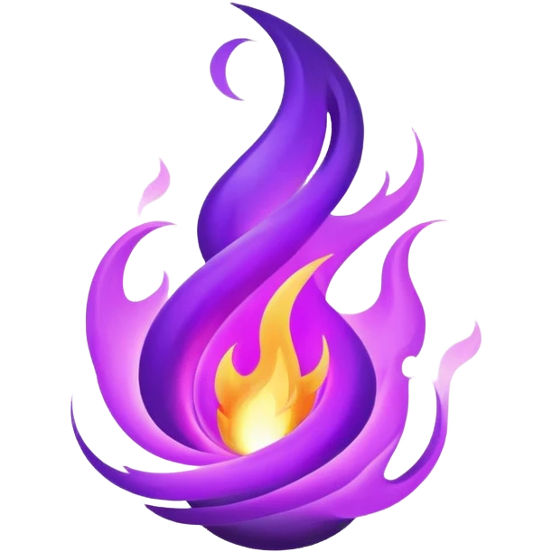 purple flame emoji