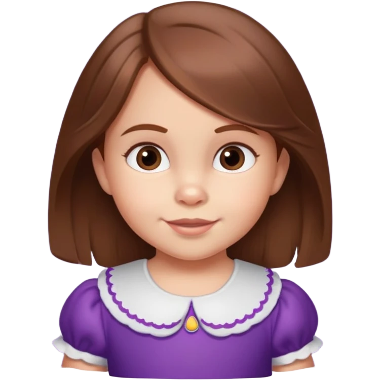 Three-year-old girl that Chuck E. Cheese with brown hair emoji