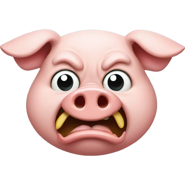 Angry pig emoji