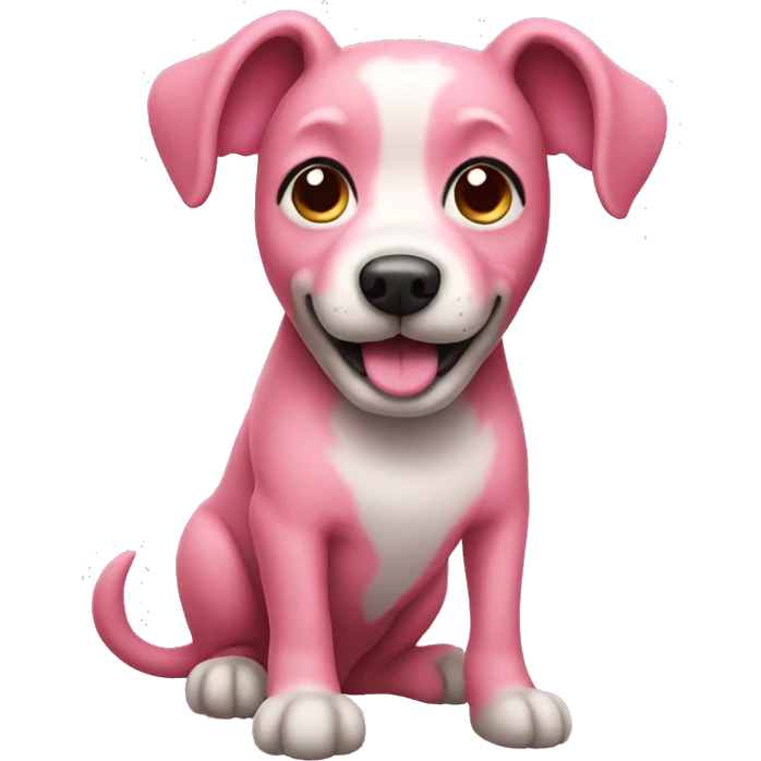 Pink dog emoji