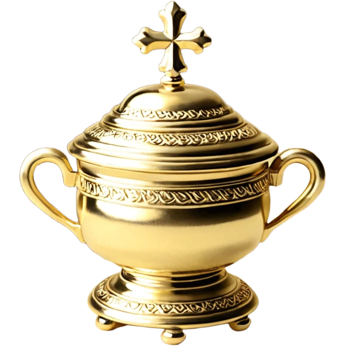 шкатулка золотая круглая драгоценность  emoji