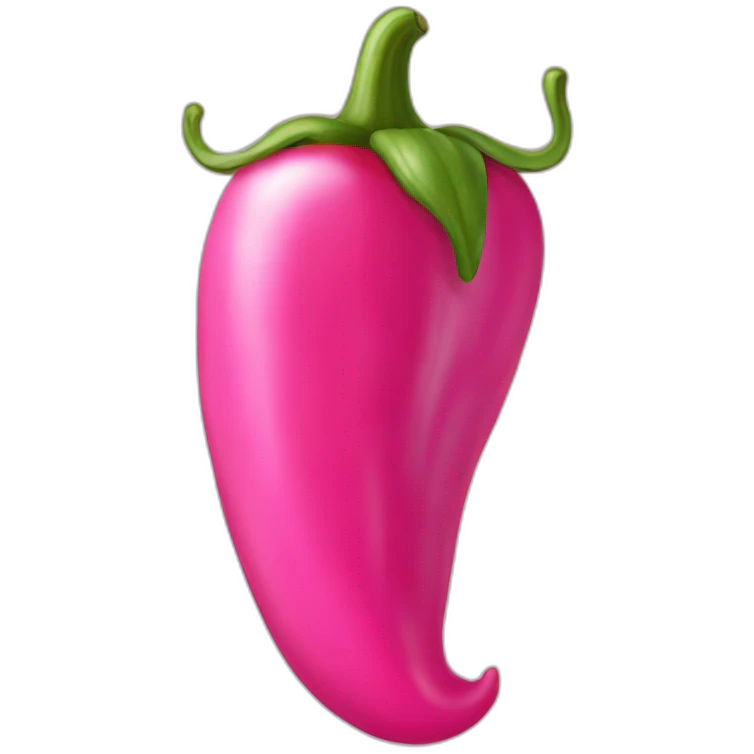 Pink chilli emoji