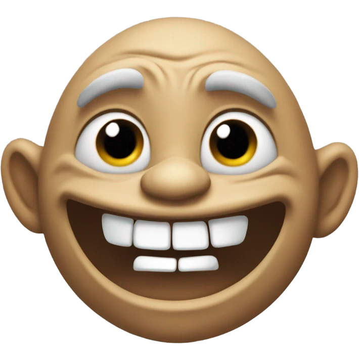 Troll face but human emoji