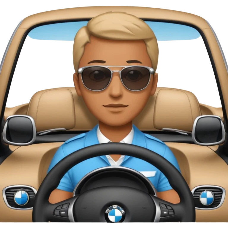 Azerbaijanian driving bmw car  emoji