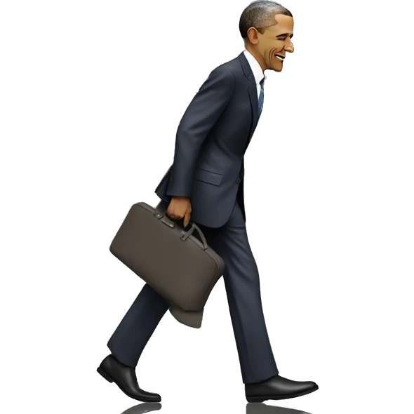 Obama WALKING into the WHITE HOUSE in Washington DC emoji