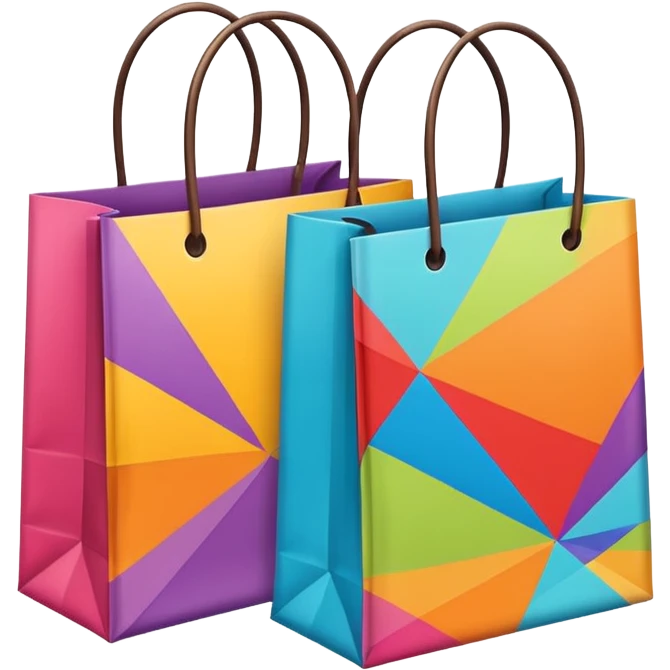 2 beautiful shopping bag emoji