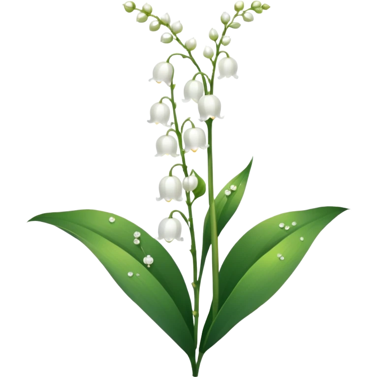 Shiny Pretty Gorgeous Elegant Aesthetic Glittery Lily of The Valley emoji