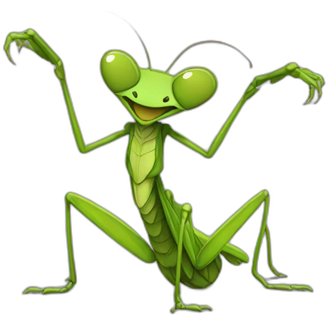Praying mantis dancing emoji