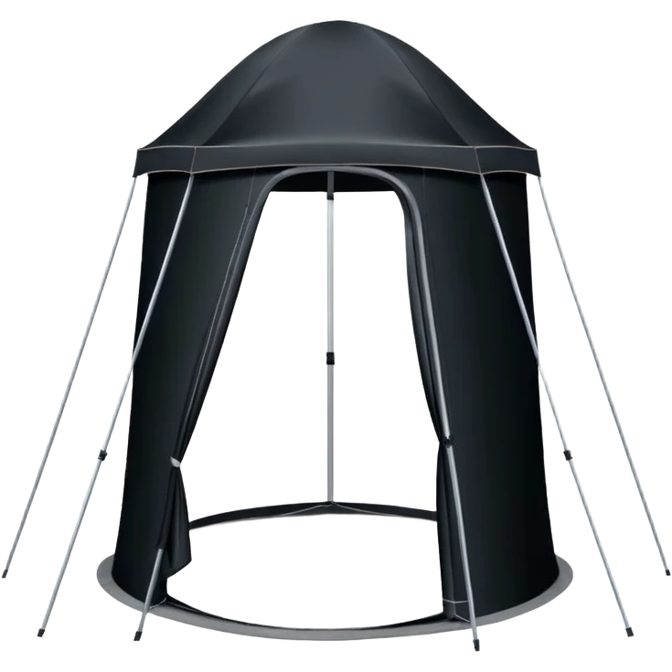 Tall Oval Narrow Pop up standing tent black  emoji