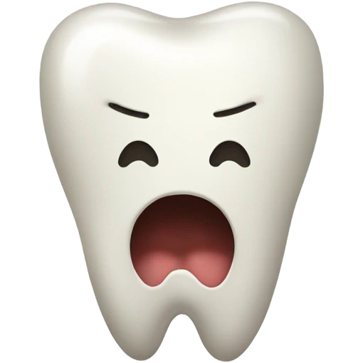 a tooth smiling emoji