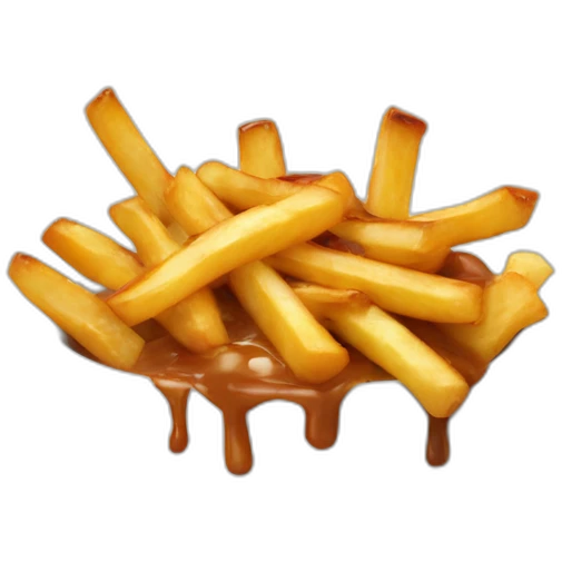 Poutine qui mange des pâtes  emoji