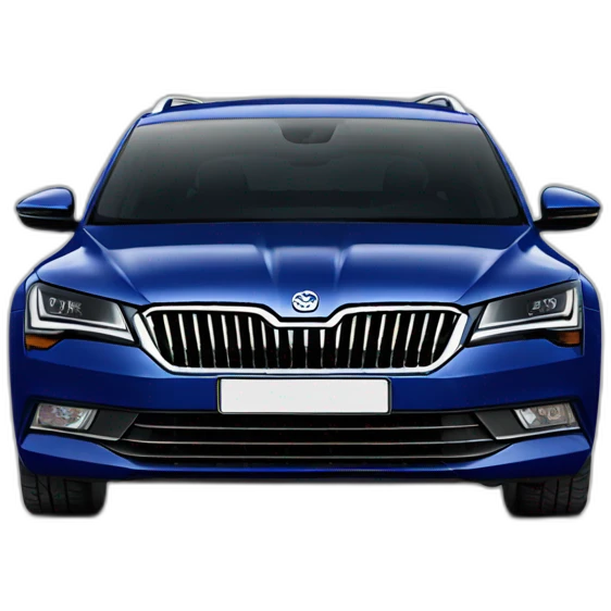 dark blue skoda superb combi emoji