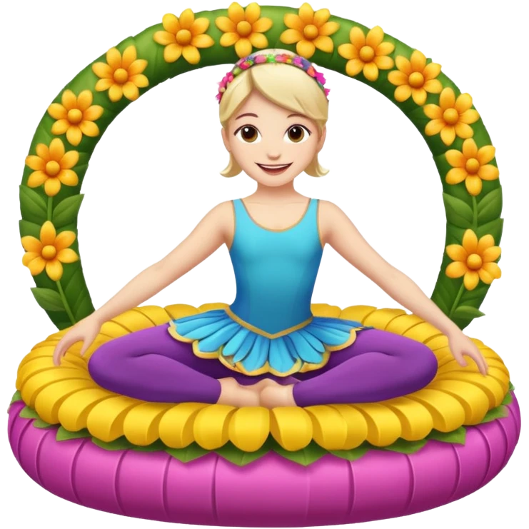 dancer on flower float emoji