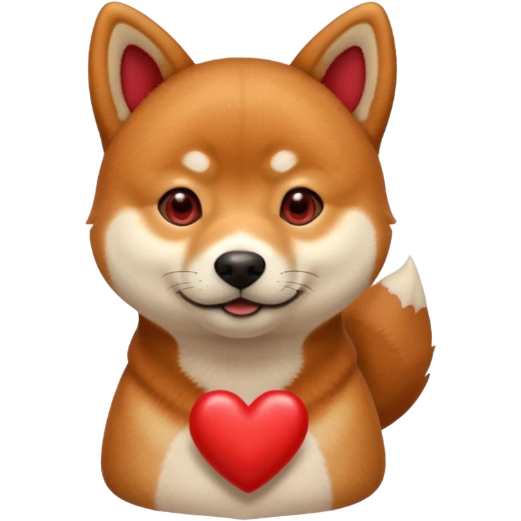 Shiba Jasper five red hearts emoji