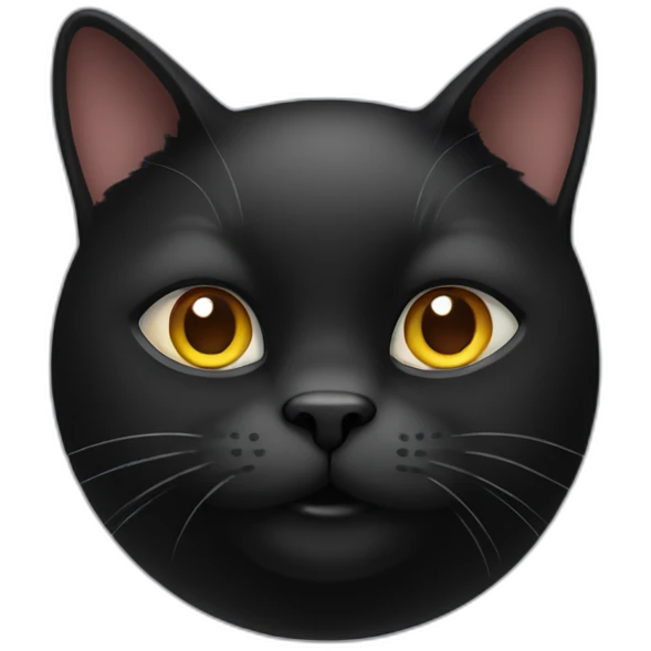 black fat cat emoji