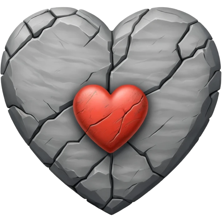 Stone heart emoji