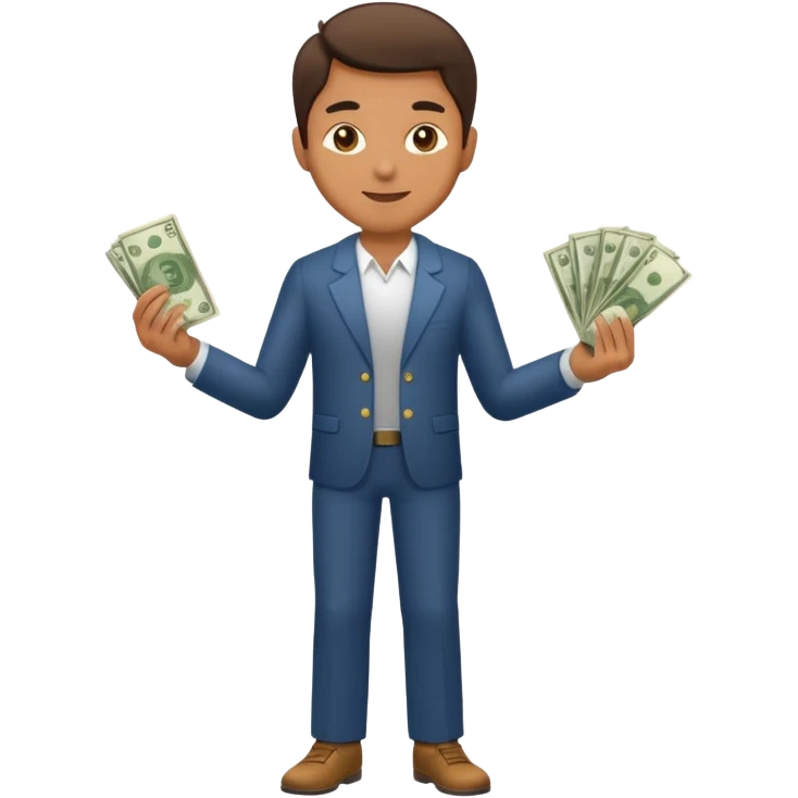 man with money full body emoji