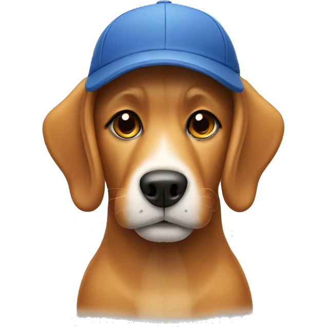 dog wearing a cap emoji